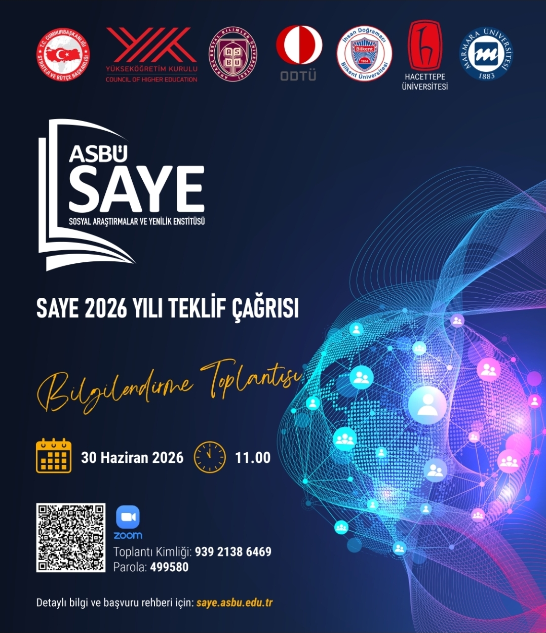 SAYE 2026 Yılı Proje Teklif Çağrısı Çevrim İçi Bilgilendirme Toplantısı